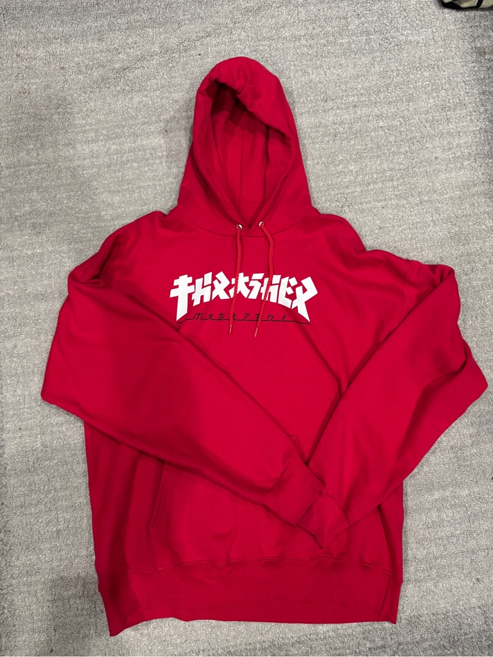 Thrasher Red Logo Pullover Hoodie
